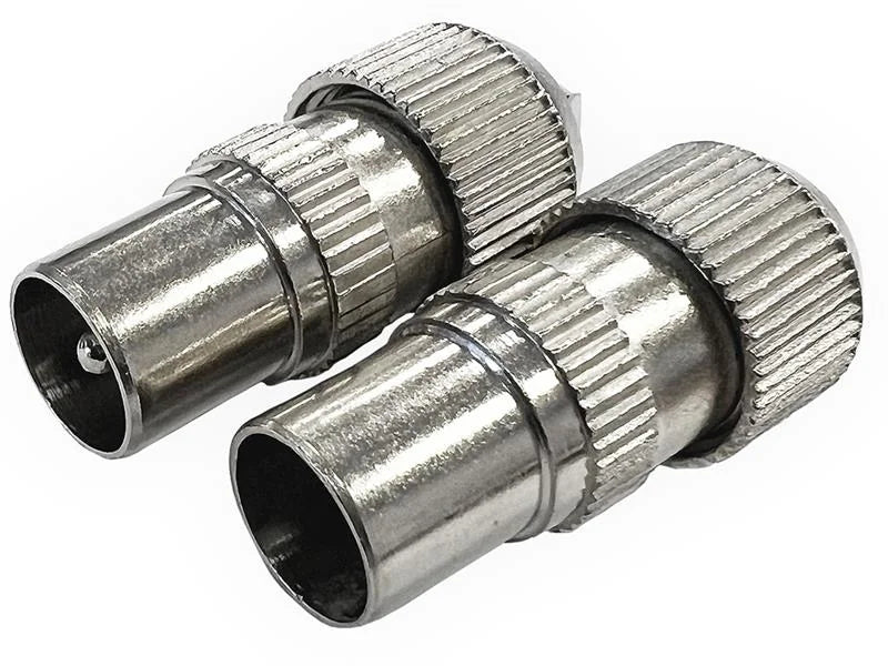 Dencon Coax Plugs x 2 7073/2NB - 7073/2NB