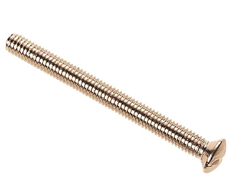 Dencon Nickle Plated Switch/Socket Plate Screws 3.5 x (Pack of 10) 38-50mm