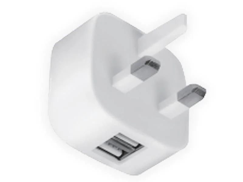 Dencon Dual USB UK Charger Plug 240V AC White 7099 - 7099