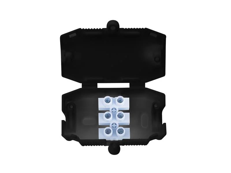 Dencon 3 Pole Connector Box 10A Black - 1926BNB