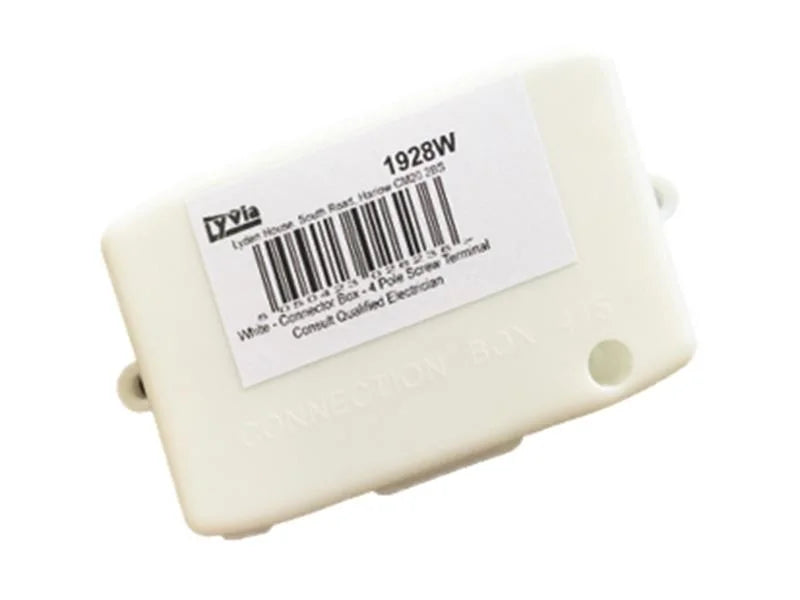 Dencon 4 Pole Connection Box White - 1928WNB