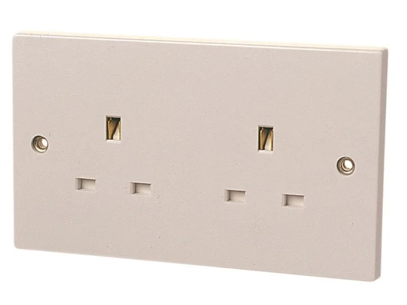 Dencon Unswitched Socket 2-Gang 13A - 4408NB
