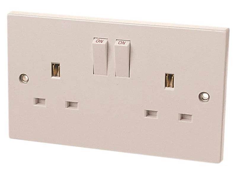 Dencon 2 Gang Switch Socket 13 Amp 4409NB - 4409NB