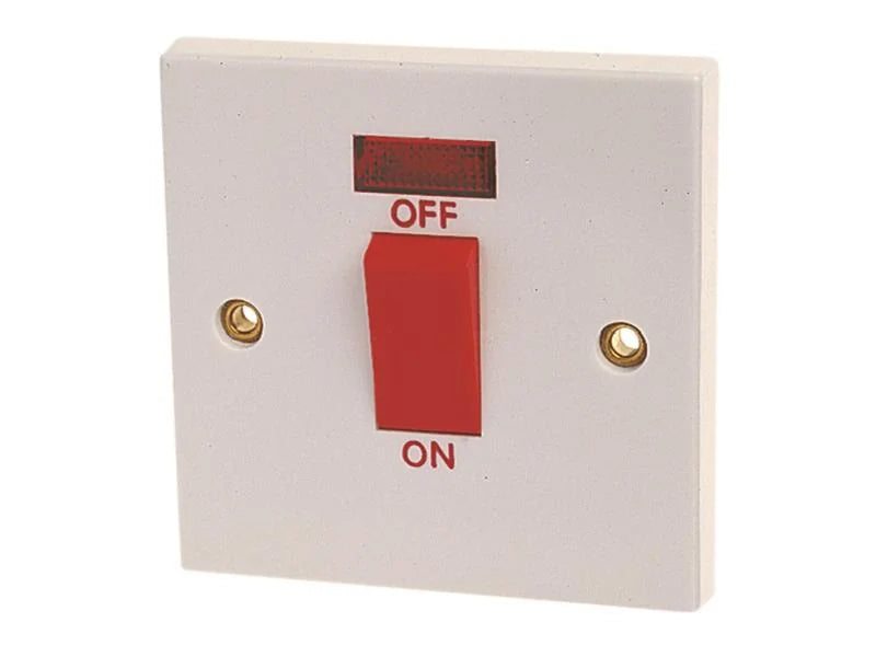Dencon Double Pole Switch with Pilot Lamp 45A - 4456NB
