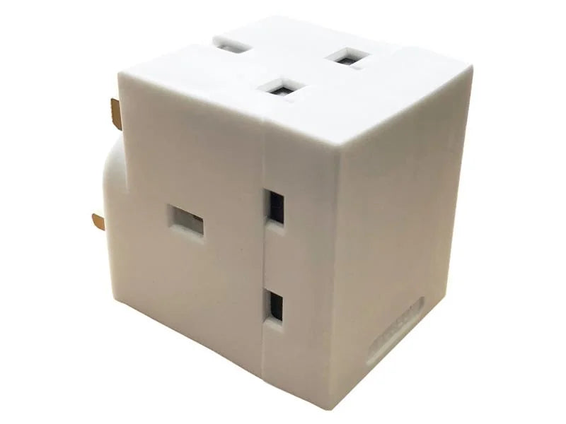 Dencon 3 Way Adaptor 13A Fused - 5688NB