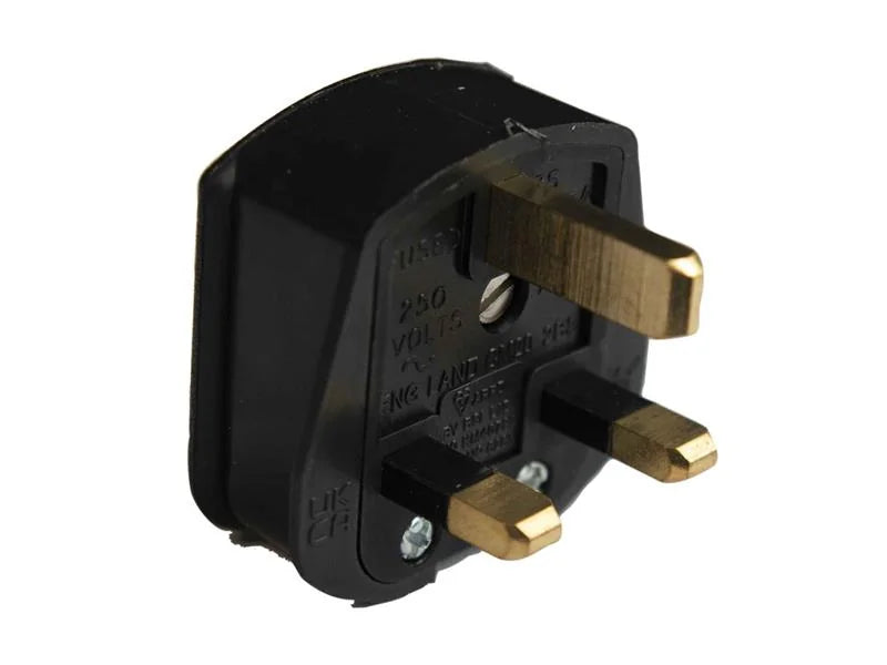 Dencon Rubber Plug 13 Amp Black 6283BNB - 6283BNB
