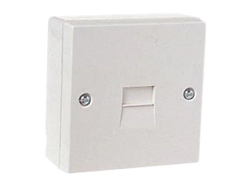 Dencon Telephone Socket 1 Way White - 7201