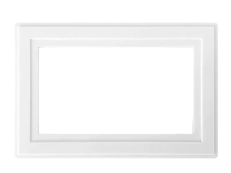 Dencon White Finger Plate 2-Gang - 88062NB