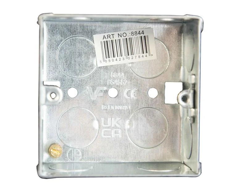 Dencon Metal Back Box 1-Gang 16-47mm