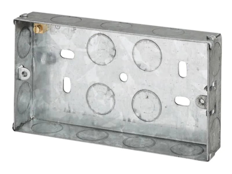 Dencon Metal Back Box 2-Gang 25-45mm