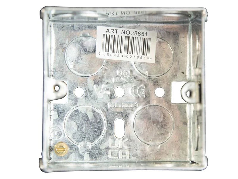 Dencon Metal Back Box 1-Gang 16-47mm