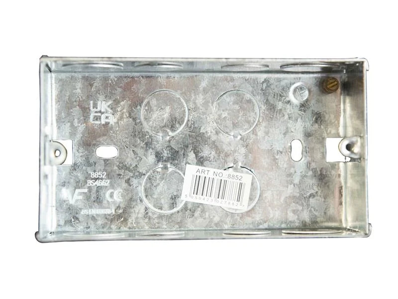 Dencon Metal Back Box 2-Gang 25-45mm
