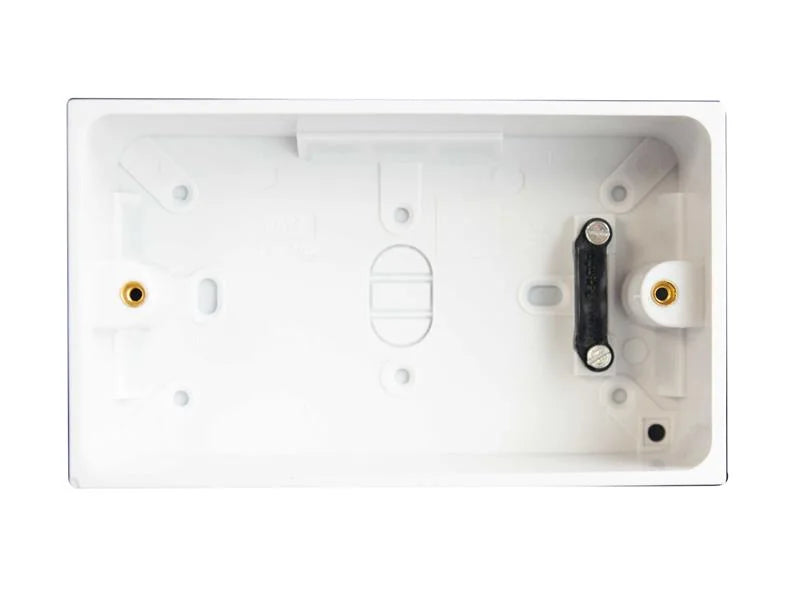 Dencon Pattress Box with Earth 2-Gang 45mm - 8902NB