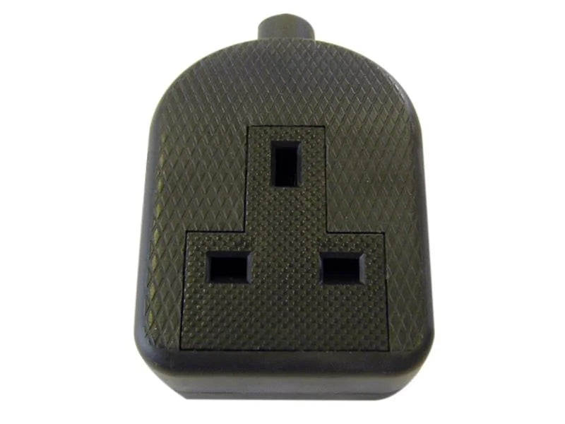 Dencon Trailing Socket 13A 1-Gang Black - 9432BNB