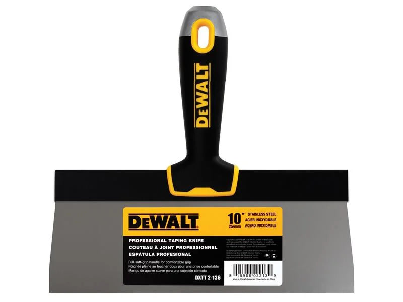 DEWALT Drywall Soft Grip Taping Knife 250mm (10in) - EU2-136