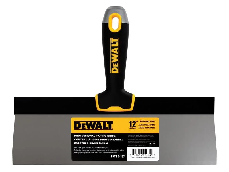 DEWALT Drywall Soft Grip Taping Knife 300mm (12in) - EU2-137