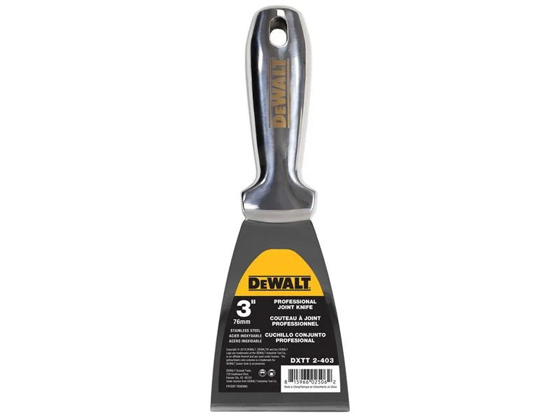 DEWALT Drywall Stainless Steel Jointing/Filling Knife 75mm (3in) - EU2-403