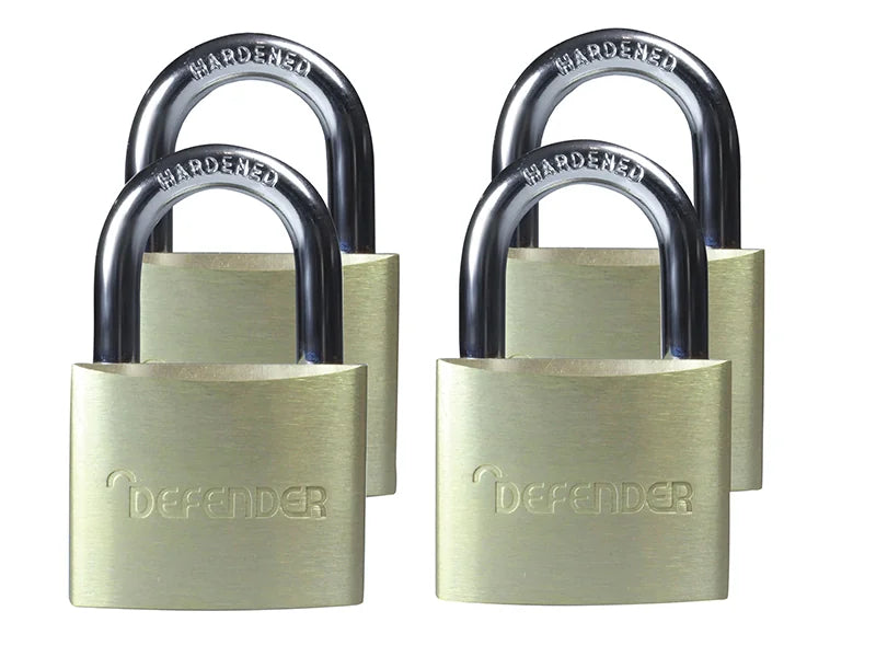 DEFENDER Aluminium Padlock Quad Pack 40mm - DFAL4Q