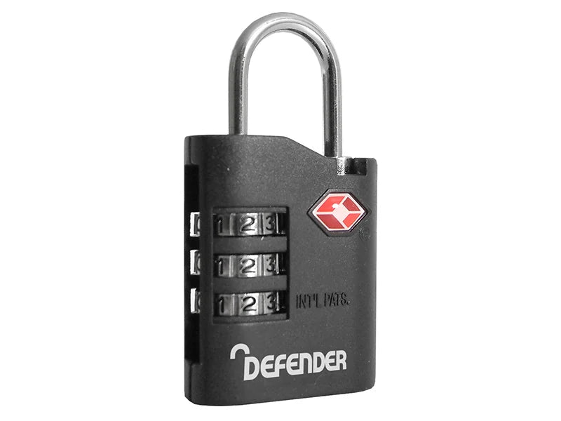 DEFENDER TSA Approved Combination Lock 30mm DFTSACOMBI35 - DFTSACOMBI135