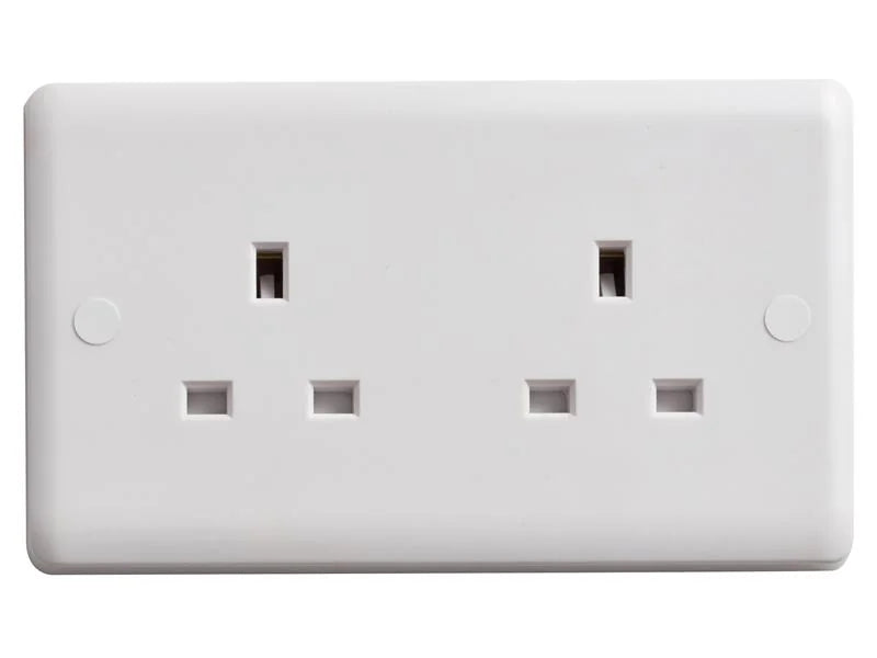 Deta Vimark Unswitched Socket 2-Gang 13A - VC1208