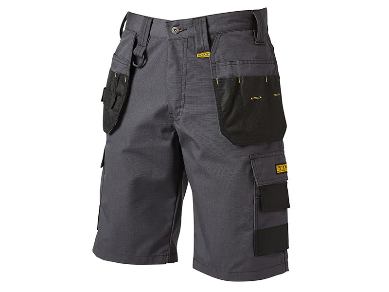 DEWALT Power Tools Cheverley Lightweight Grey Polycotton Shorts Waist 34in