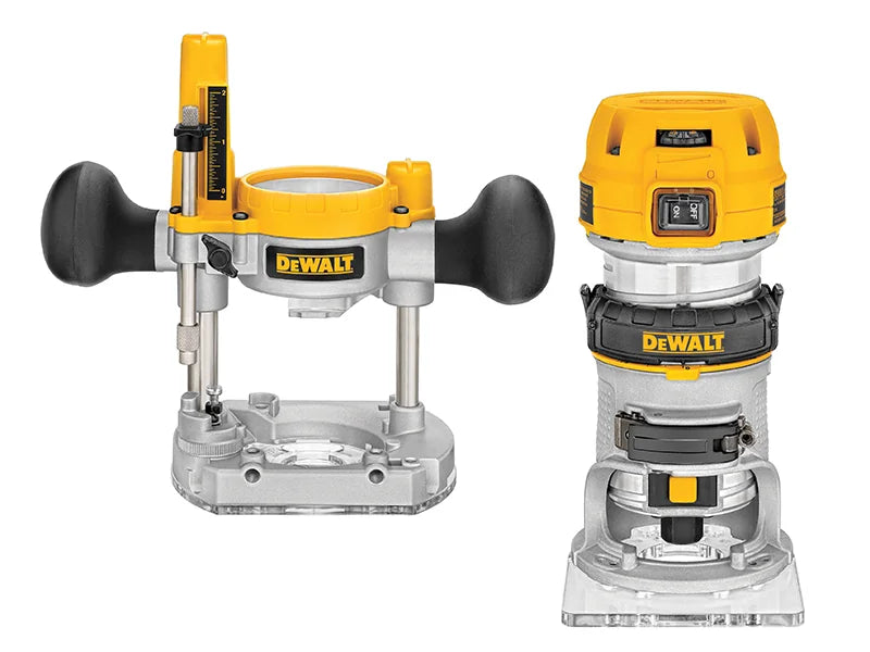 DEWALT Power Tools D26204K 1/4in Premium Plunge & Fixed Base Combi Router 900W