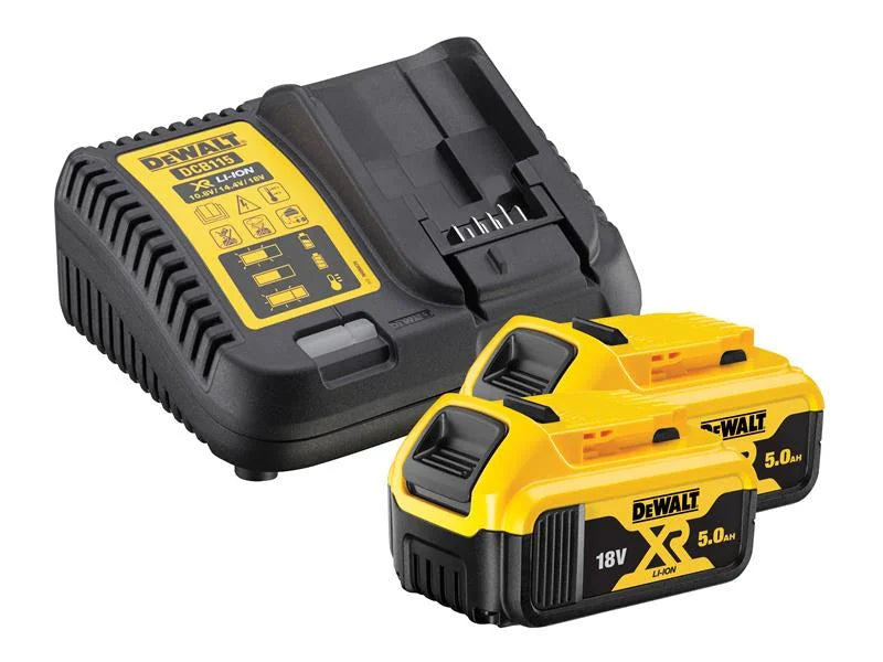 DEWALT Power Tools DCB184 B2C XR Charger & Battery Set 18V 2 x 5.0Ah Li-ion - .