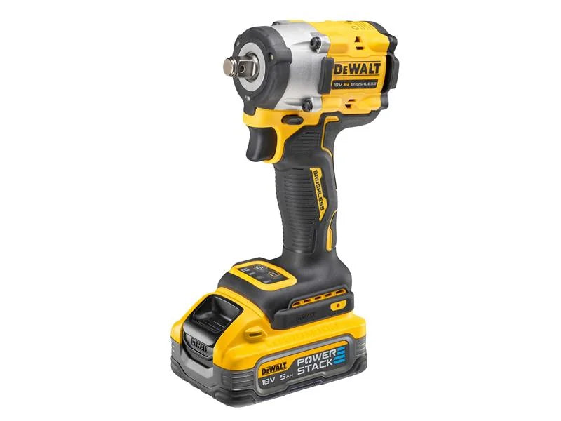 DEWALT Power Tools DCF921H2T XR BL 1/2in Impact Wrench 18V 2 x 5.0Ah POWERSTACK™