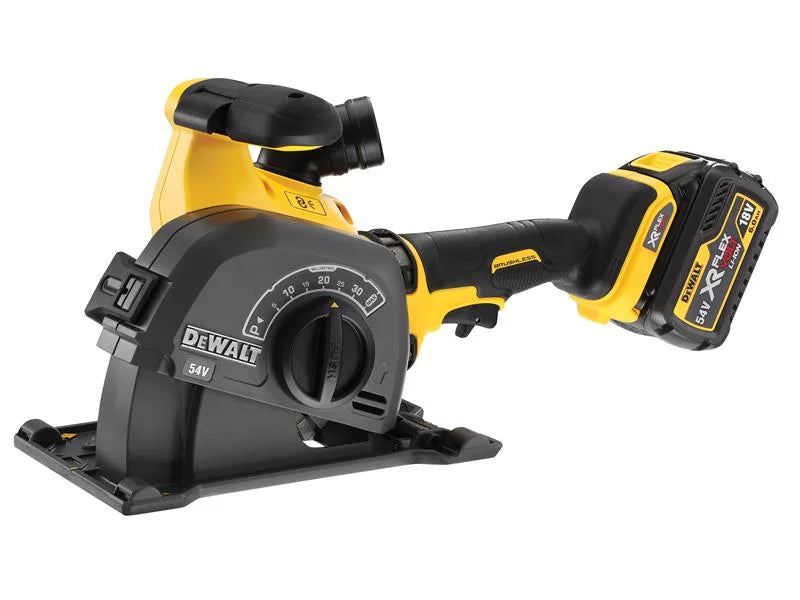 DEWALT Power Tools DCG200T2 XR FlexVolt Wall Chaser 125mm 54V 2 x 6.0Ah Li-ion