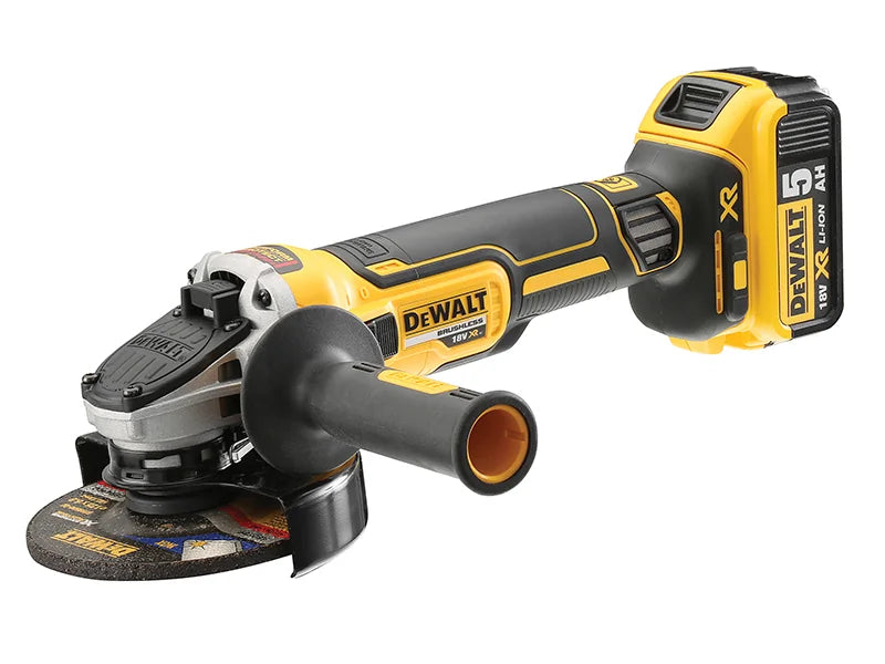 DEWALT Power Tools DCG405P2 XR Brushless Grinder 125mm 18V 2 x 5.0Ah Li-ion