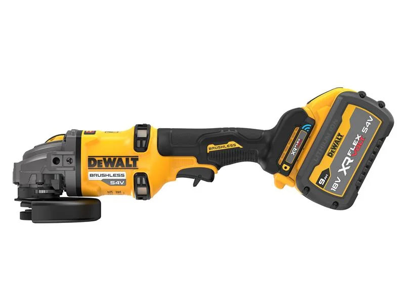 DEWALT Power Tools DCG418SHDX XR FlexVolt Detect Angle Grinder 125mm 54V 2 x