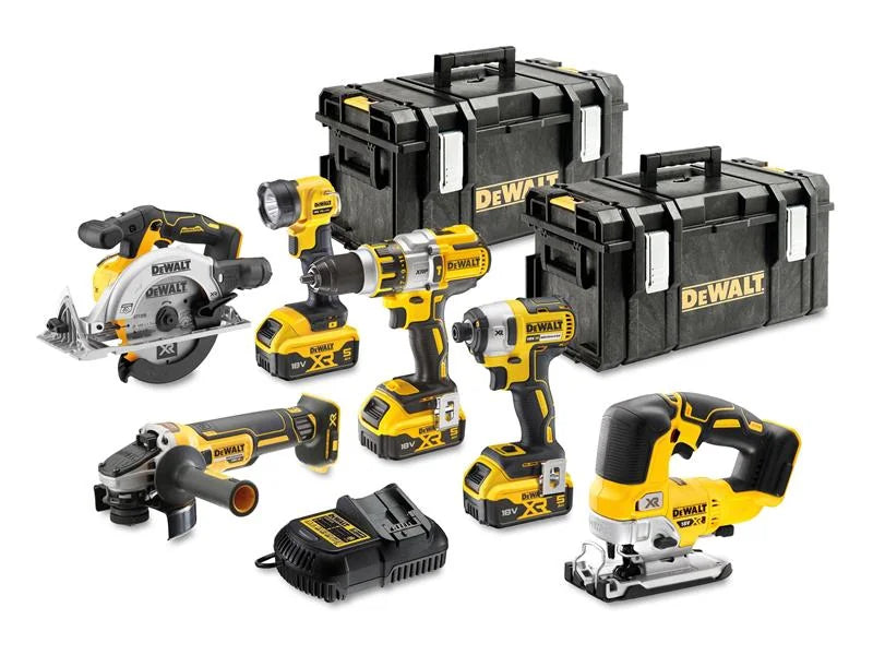 DEWALT Power Tools DCK664P3 XR Brushless 6 Piece Kit 18V 3 x 5.0Ah Li-ion