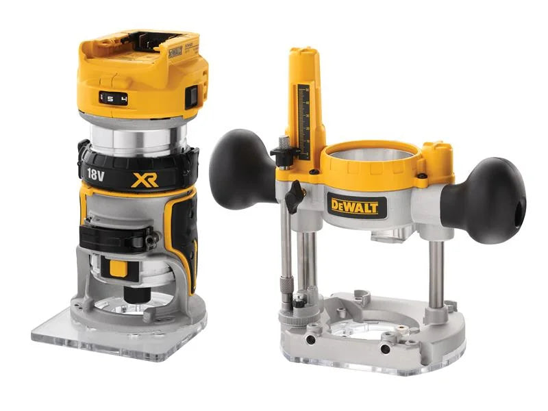 DEWALT Power Tools DCW604NT XR 1/4in Twin Base Router 18V Bare Unit
