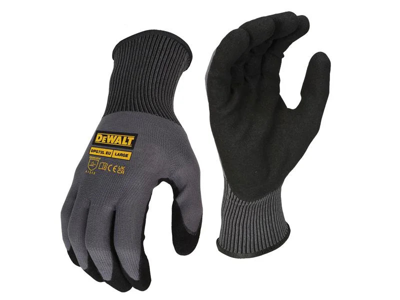 DEWALT Power Tools Coated Grip Gloves - L (Size 9) - DPG72L EU