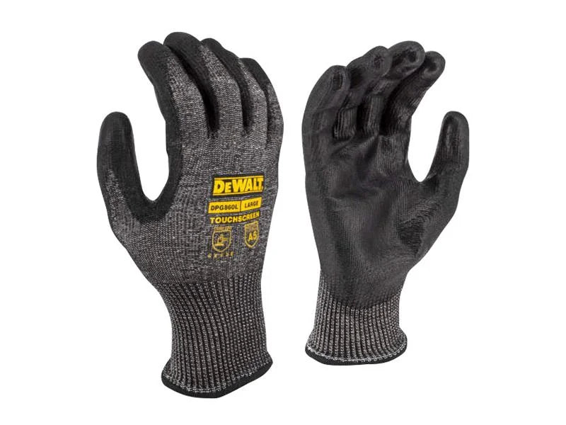 DEWALT Power Tools Cut D Touchscreen Gloves - L (Size 9) - DPG860L EU