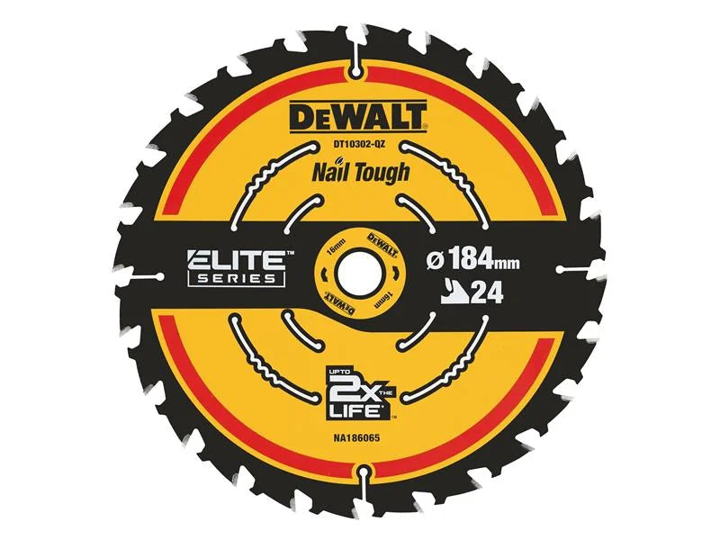 DEWALT Power Tools ELITE™ Series Framing Circular Saw Blade 184 x 16mm x 24T