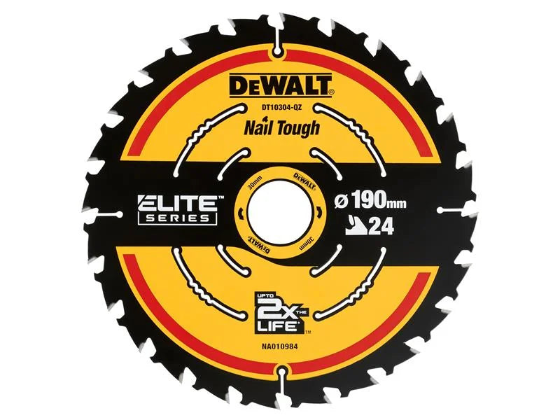DEWALT Power Tools ELITE™ Series Framing Circular Saw Blade 190 x 30mm x 24T