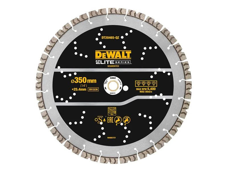 DEWALT Power Tools ELITE SERIES™ Rebar Concrete Diamond Wheel 350 x 25.4mm