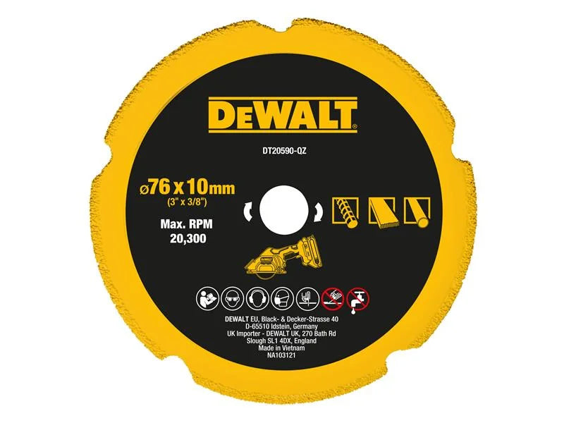 DEWALT Power Tools DT20590 Diamond Multi Material Blade 75mm - DT20590-QZ