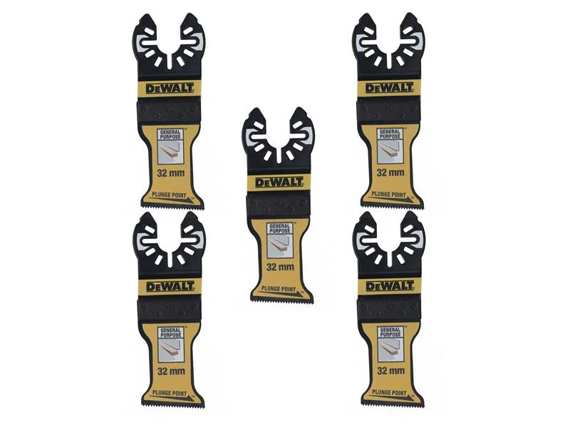 DEWALT Power Tools DT20776 Bi-Metal Plunge Point Multitool Blade 32mm (5 Pack)