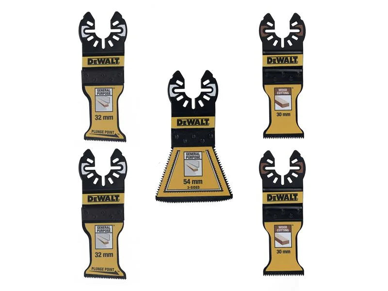DEWALT Power Tools DT20777 Mixed Multitool Blade Set, 5 Piece - DT20777-QZ
