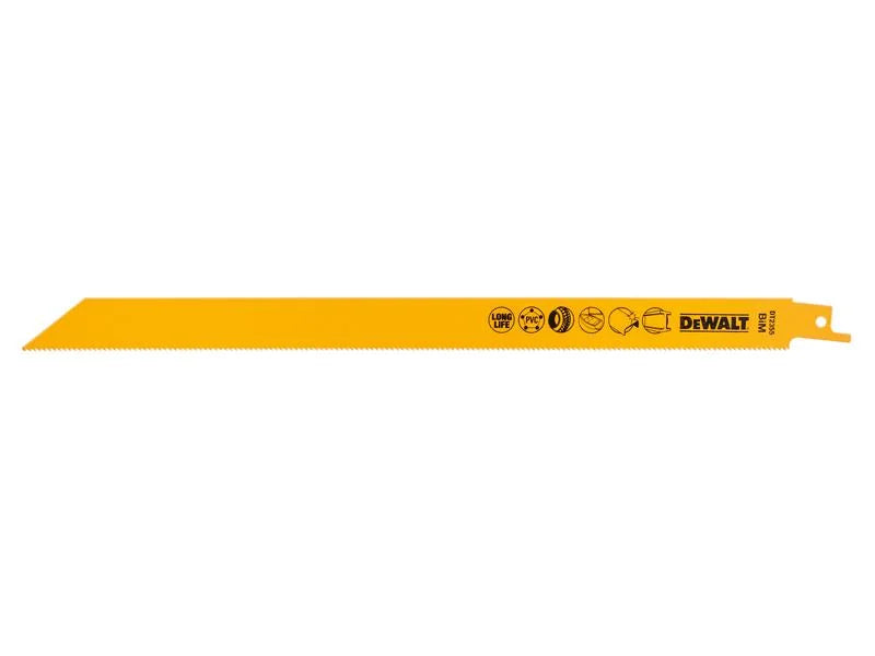 DEWALT Power Tools Bi-Metal Reciprocating Blade for Universal Use 305mm (Pack 5)