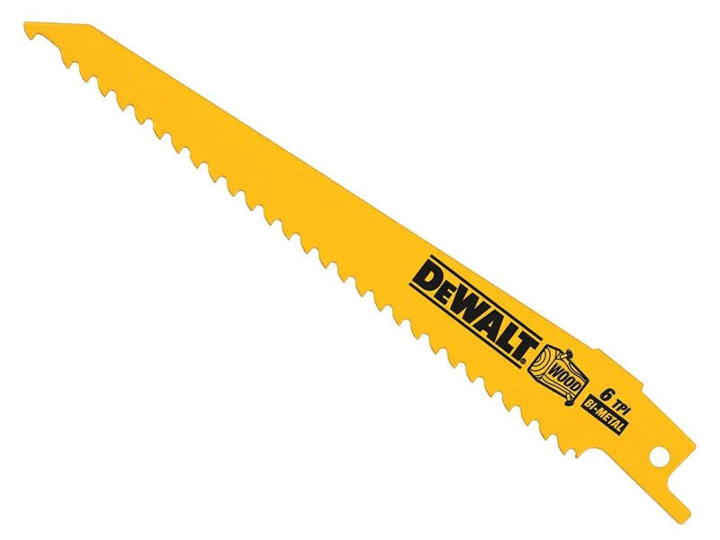 DEWALT Power Tools Bi-Metal Reciprocating Blade for Wood with
