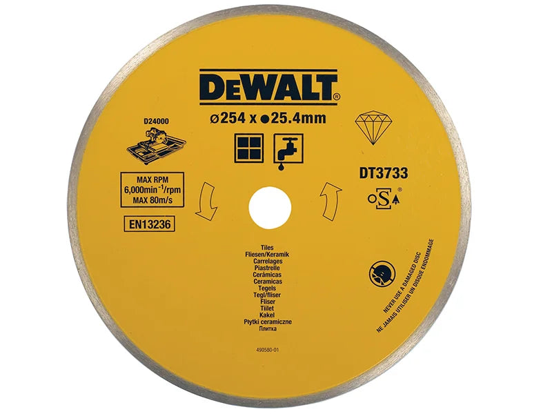 DEWALT Power Tools Ceramic Diamond Tile Blade 254 x 25.4mm - DT3733-XJ