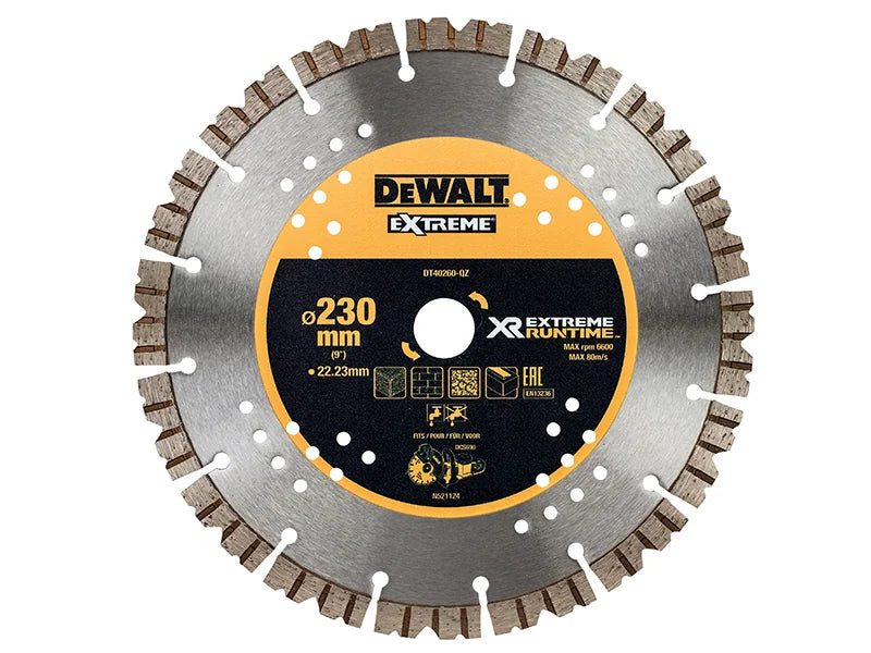 DEWALT Power Tools DT40260 Extreme Diamond Cutting Blade 230 x 22.23mm