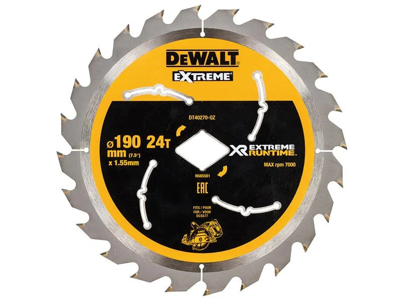 DEWALT Power Tools Extreme Runtime FlexVolt Circular Saw Blade 190mm x Diamond x