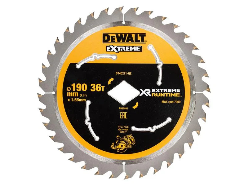 DEWALT Power Tools Extreme Runtime FlexVolt Circular Saw Blade 190mm x Diamond x