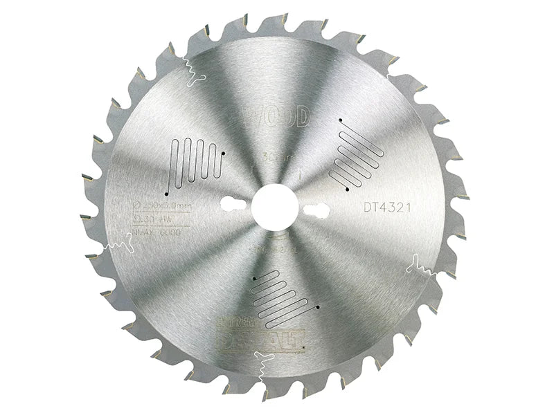 DEWALT Power Tools Series 60 Circular Saw Blade 250 x 30mm x 30T - DT4321-QZ