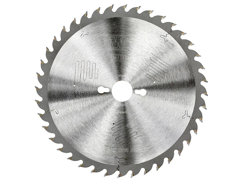 DEWALT Power Tools Series 60 Circular Saw Blade 250 x 30mm x 40T - DT4322-QZ