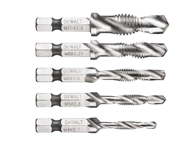 DEWALT Power Tools DT50060 Impact Ready Drill Tap Set, 5 Piece - DT50060-QZ
